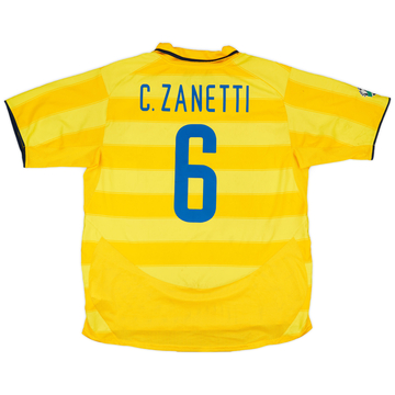 2003-04 Inter Milan Match Issue Away Shirt C. Zanetti #6