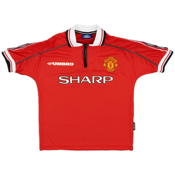 1998-00 Manchester United Home Shirt - 8/10 - (XL.Boys)