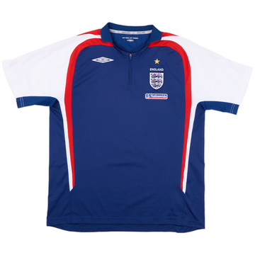 2006-08 England Umbro 1/4 Zip Training Shirt - 8/10 - (L)