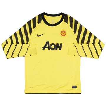 2010-11 Manchester United Yellow GK Shirt - 9/10 - (XL.Boys)