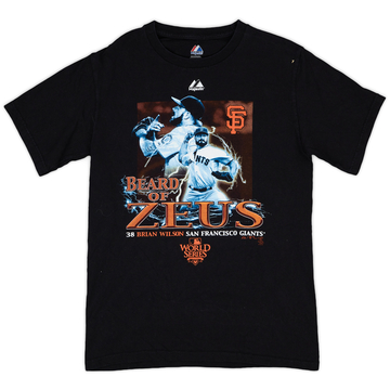 2010 San Francisco Giants Brian Wilson Majestic Tee - 8/10 - (S)