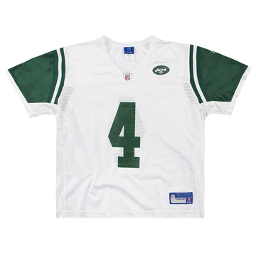 2008 New York Jets Favre #4 Reebok On Field Jersey (Away) Womens (XL)