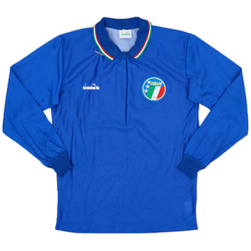 1986-90 Italy Home L/S Shirt - 9/10 - (L.Boys)
