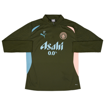 2024-25 Manchester City Player Issue 1/4 Zip Training Top #17 (De Bruyne) - As New - (L)