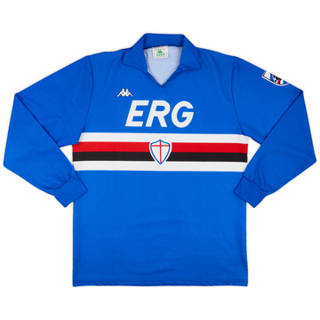 1989-90 Sampdoria Home L/S Shirt - 8/10 - (XL)