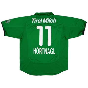 2001-02 Tirol Innsbruck Match Issue Signed Home Shirt Hortnagl #11