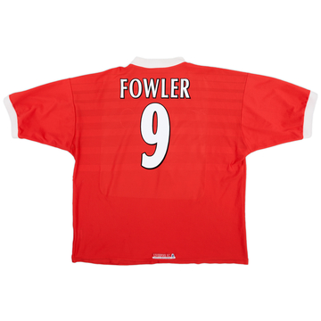 1998-00 Liverpool Home Shirt Fowler #9 - 8/10 - (XXL)
