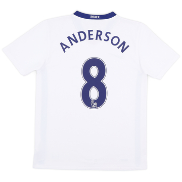 2008-10 Manchester United Away Shirt Anderson #8 - 9/10 - (XL.Boys)