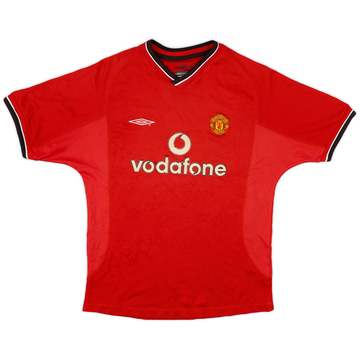 2000-02 Manchester United Home Shirt - 8/10 - (M.Boys)