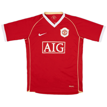 2006-07 Manchester United Home Shirt - 8/10 - (L.Boys)