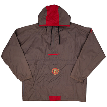 1994-95 Manchester United Umbro 1/4 Zip Hooded Rain Jacket - 6/10 - (XL)