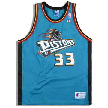 1996-00 Detroit Pistons Hill #33 Champion Jersey (Away) XL