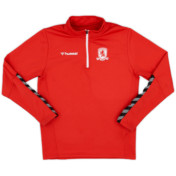2020-21 Middlesbrough Hummel 1/4 Zip Training Top - 8/10 - (XL.Boys)
