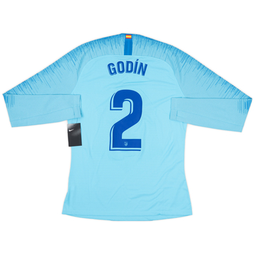 2018-19 Atletico Madrid Player Issue Away L/S Shirt Godin #2 (L)
