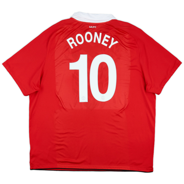 2010-11 Manchester United Home Shirt Rooney #10 - 7/10 - (3XL)