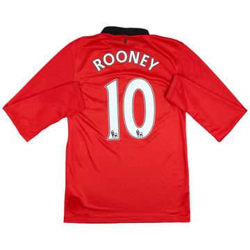 2013-14 Manchester United Home L/S Shirt Rooney #10 - 8/10 - (S)