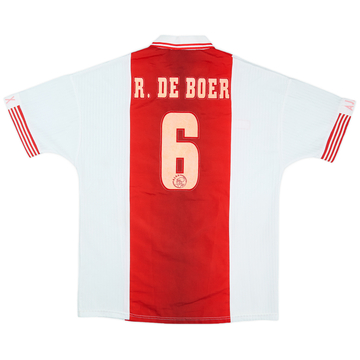 1997-98 Ajax Home Shirt R. De Boer #6 - 6/10 - (L)
