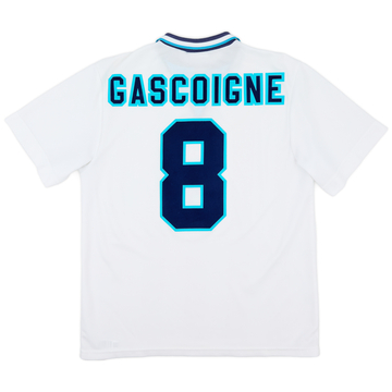 1995-97 England Home Shirt Gascoigne #8 - 8/10 - (M)