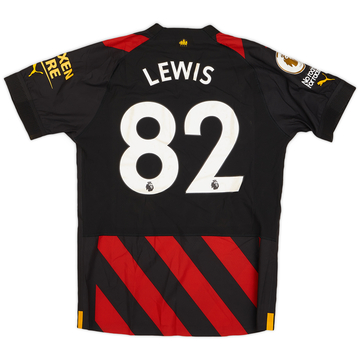 2022-23 Manchester City Match Issue Away Shirt Lewis #82