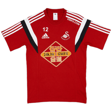 2014-15 Swansea Player Issue adidas Training Shirt #12 - 8/10 - (S)