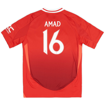 2024-25 Manchester United Home Shirt Amad #16 (KIDS)