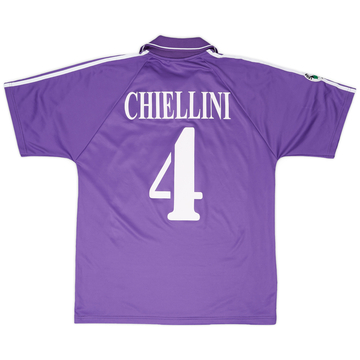 2004-05 Fiorentina Match Issue Home Shirt Chiellini #4
