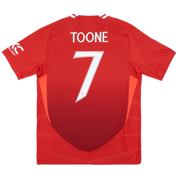 2024-25 Manchester United Authentic Home Shirt Toone #7 (Unisex Fit)