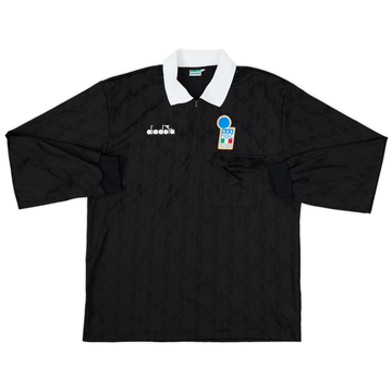 1990s Italy FIGC Diadora Referee L/S Shirt - 8/10 - (XXL)