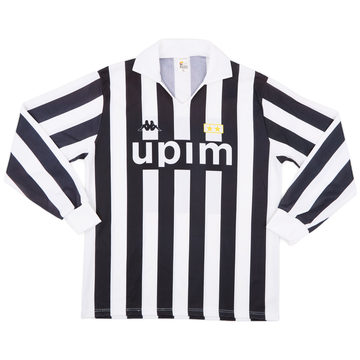 1989-90 Juventus Basic European Home L/S Shirt #11 - 8/10 - (XL)