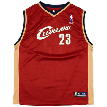 2003-06 Cleveland Cavaliers James #23 Reebok Away Jersey - 9/10 - (XL.Boys)