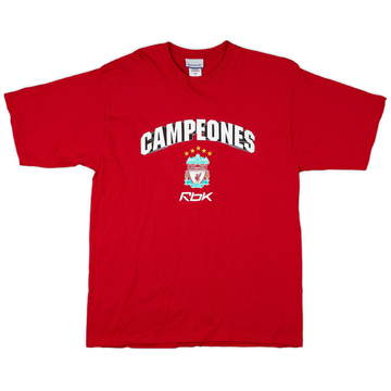 2005-06 Liverpool Reebok 'Campeones' Cotton Tee - 8/10 - (L)