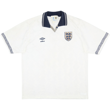1990-92 England Home Shirt - 5/10 - (XL)