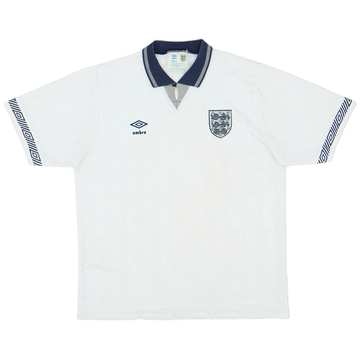 1990-92 England Home Shirt - 6/10 - (XL)