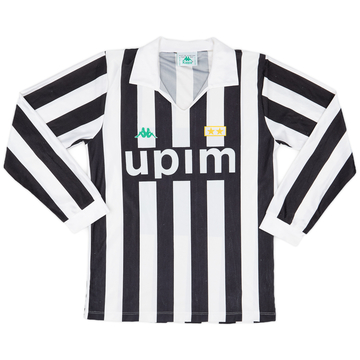 1991-92 Juventus Basic Home L/S Shirt - 8/10 - (M)