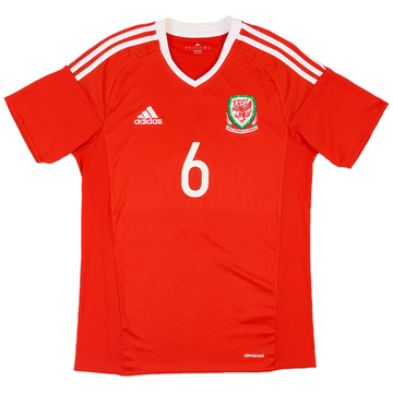 2016-17 Wales Home Shirt #6 - 9/10 - (S)
