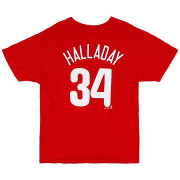 2010-13 Philadelphia Phillies Halladay #34 Majestic Tee - 7/10 - (L)