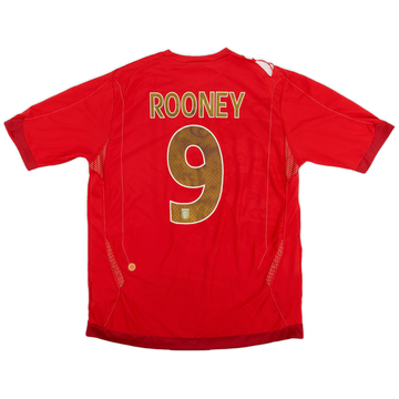 2006-08 England Away Shirt Rooney #9 - 5/10 - (L)