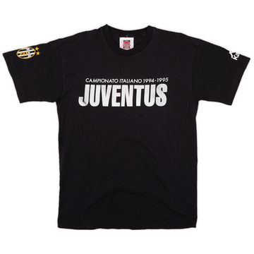 1995-96 Juventus Kappa &#039;Campionato Italiano 1994-95&#039; Cotton Tee - 7/10 - (L)