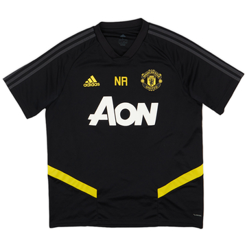 2019-20 Manchester United Staff Issue adidas Training Shirt 'NR' - 9/10 - (L)