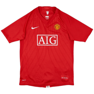 2007-09 Manchester United Home Shirt - 8/10 - (XL.Boys)