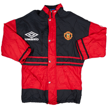 1996-97 Manchester United Umbro Padded Bench Coat - 9/10 - (Y)