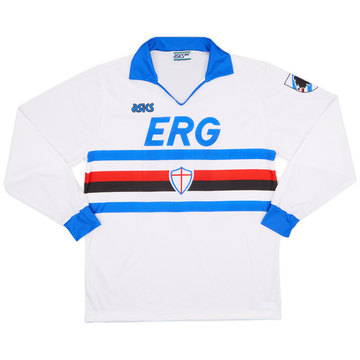 1991-92 Sampdoria Away L/S Shirt #10 - 8/10 - (XL)