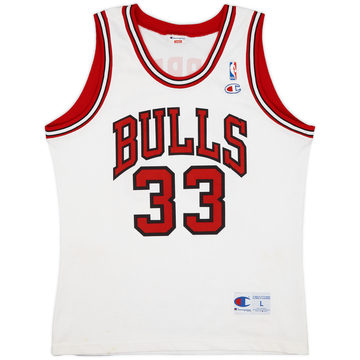 1991-98 Chicago Bulls Pippen #33 Champion Home Jersey - 8/10 - (L)