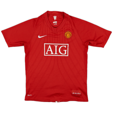 2007-09 Manchester United Home Shirt - 5/10 - (XL.Boys)