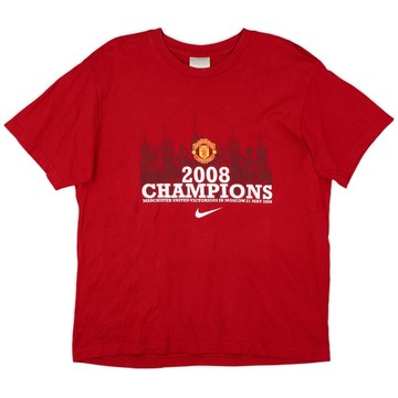 2008 Manchester United Nike '2008 Champions' Graphic Tee - 9/10 - (L)