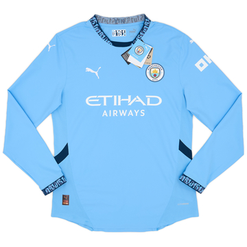 2024-25 Manchester City Authentic Home L/S Shirt
