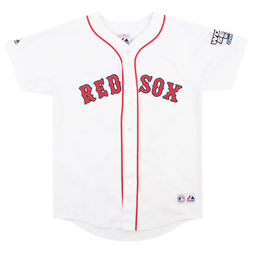 2004 Boston Red Sox Damon #18 Majestic Jersey (Home) Y