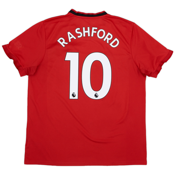 2019-20 Manchester United Home Shirt Rashford #10 - 6/10 - (XL)