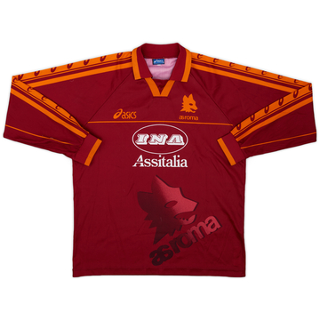 1995-96 Roma Home L/S Shirt - 8/10 - (L.Boys)