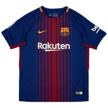 2017-18 Barcelona Home Shirt - 8/10 - (M.Boys)